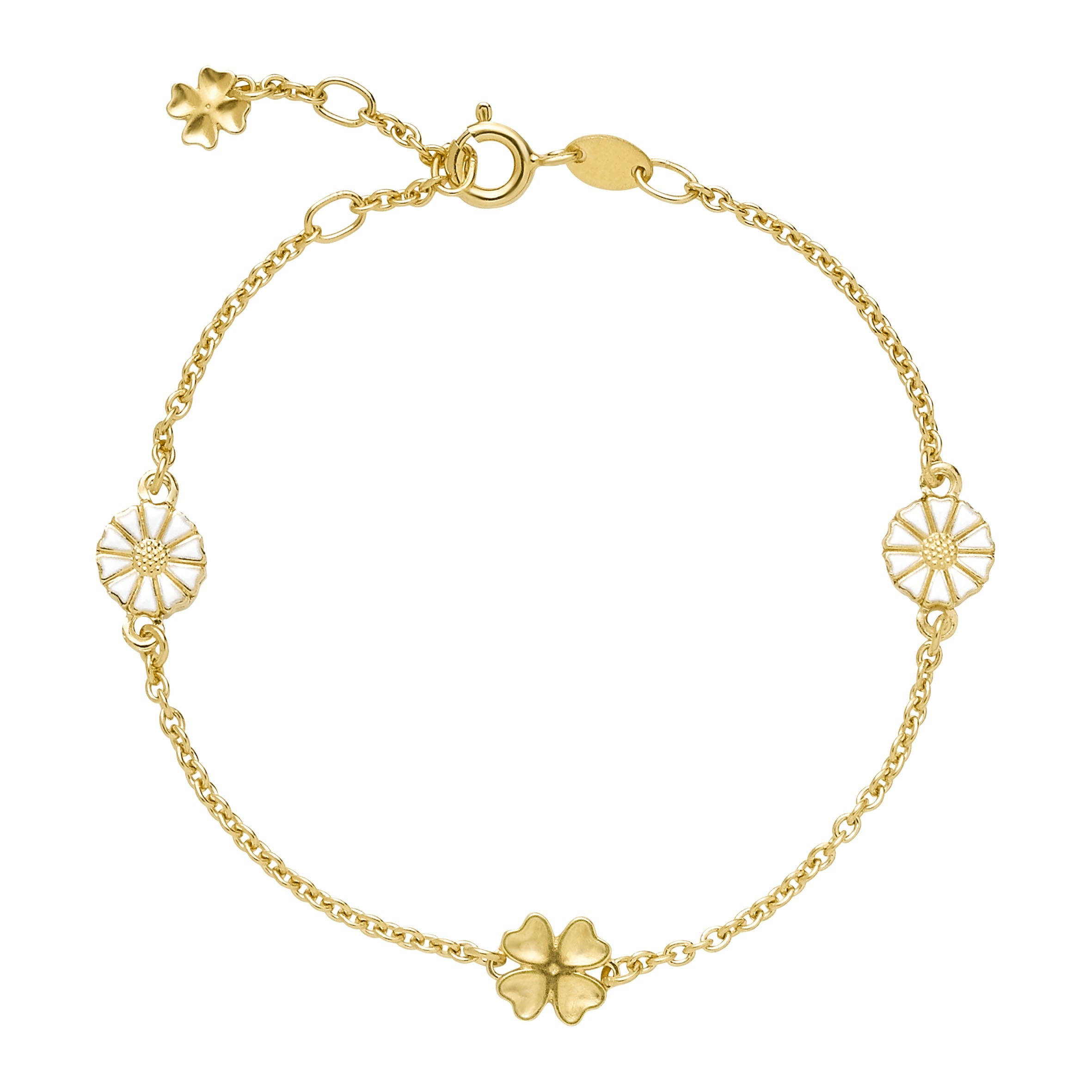 Lund Copenhagen Marguerit Armbånd med Firkløver 9015072-M