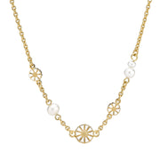 Lund Copenhagen Marguerit Collier med Ferskvandsperler 9025074-33-M