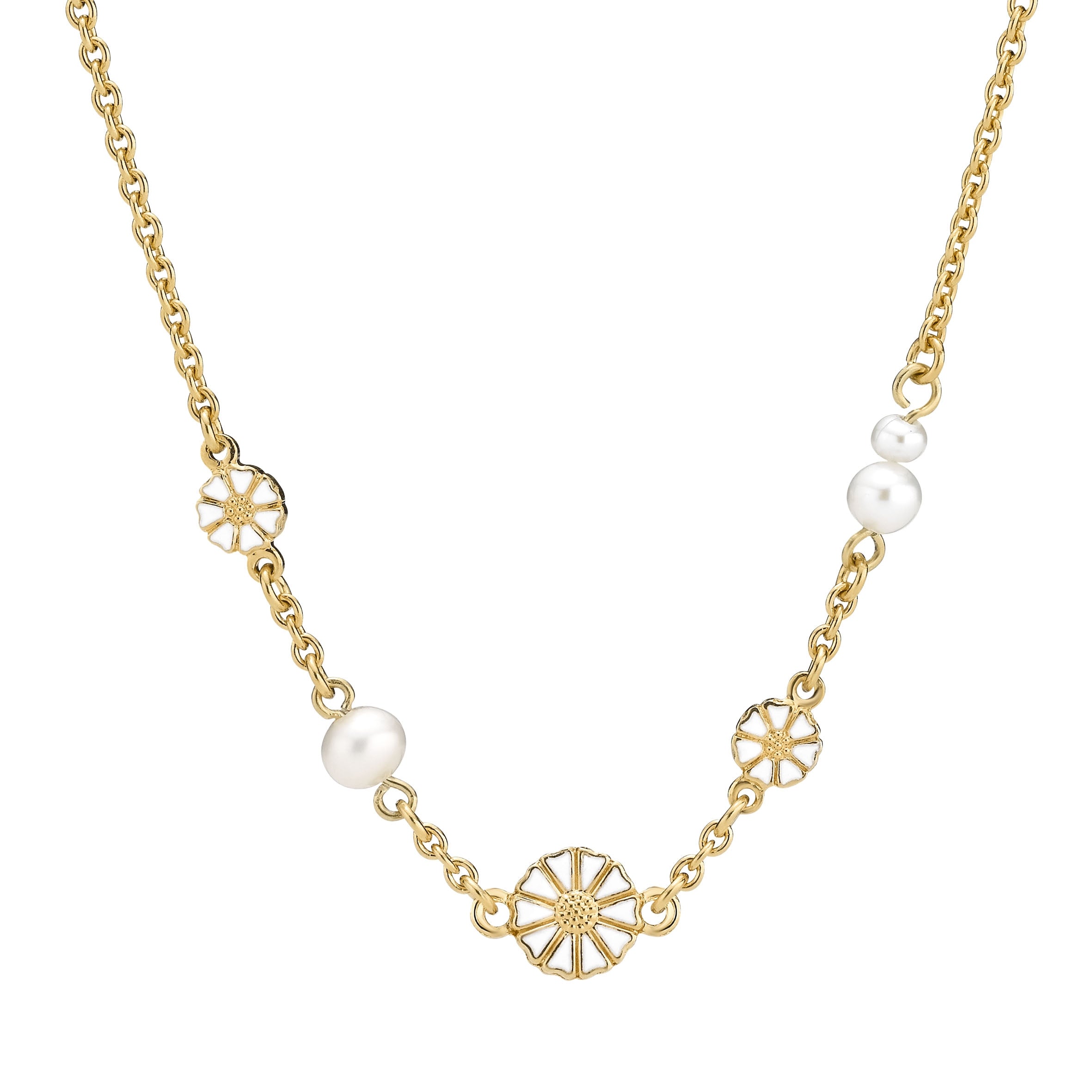 Lund Copenhagen Marguerit Collier med Ferskvandsperler 9025074-33-M