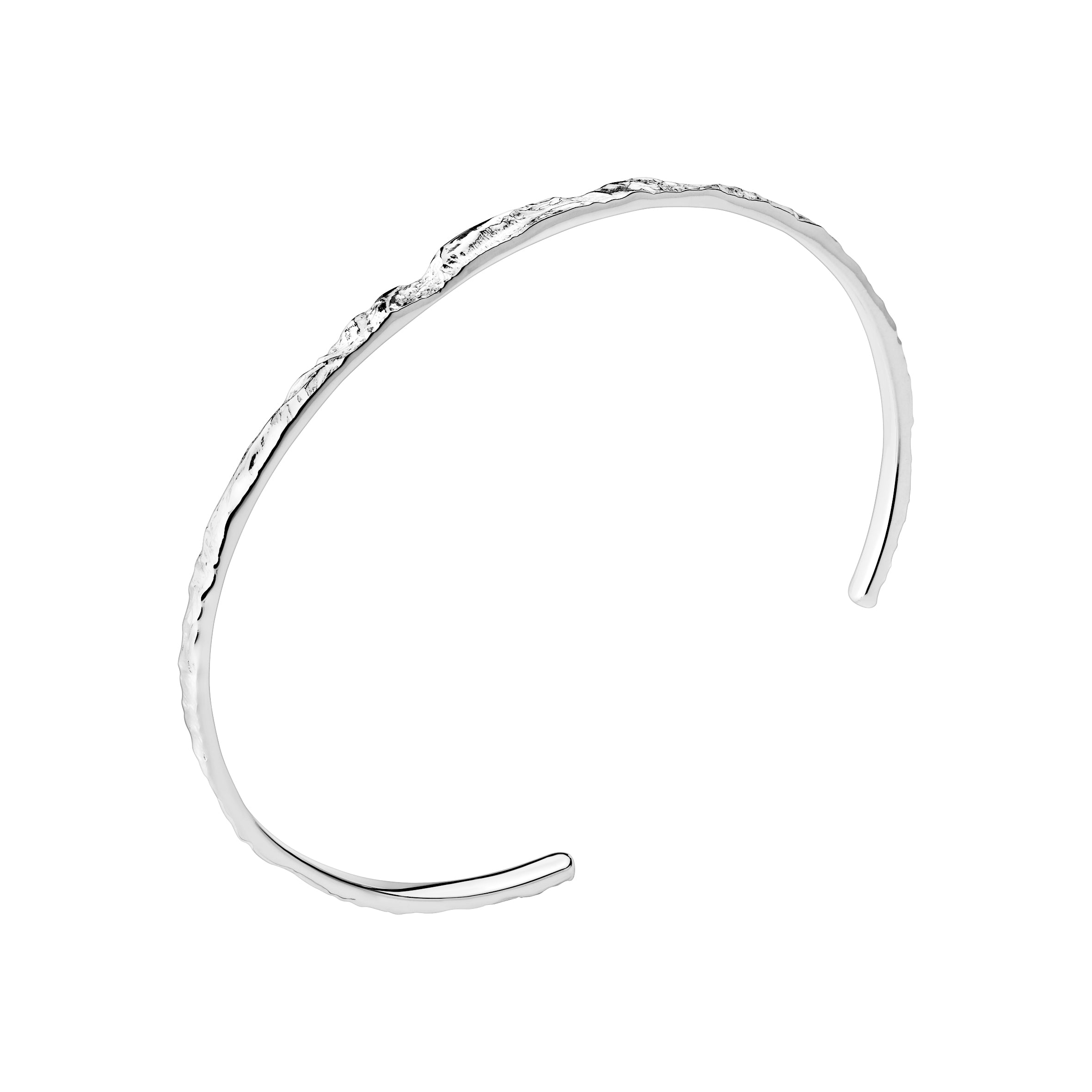 Lund Copenhagen Sølv Armring med Rustik Overflade 9031170