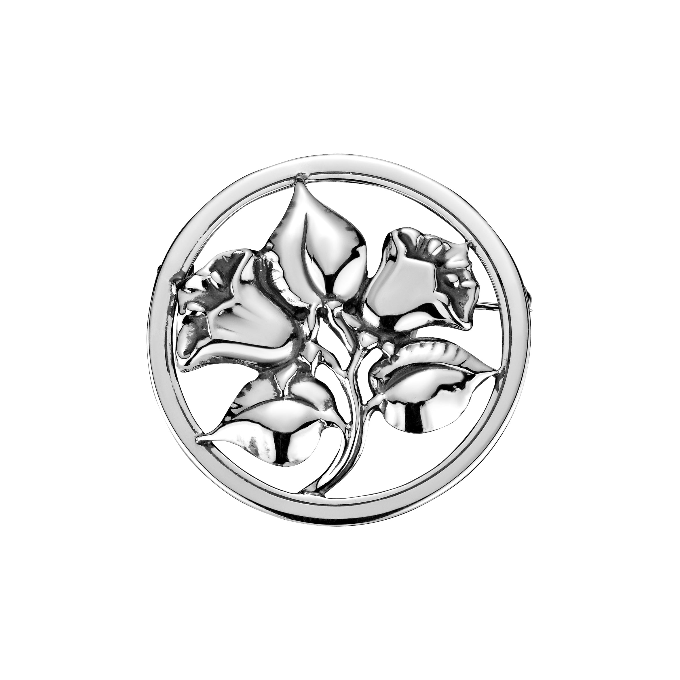 Lund Copenhagen Sølv Broche med Blomst 9041132