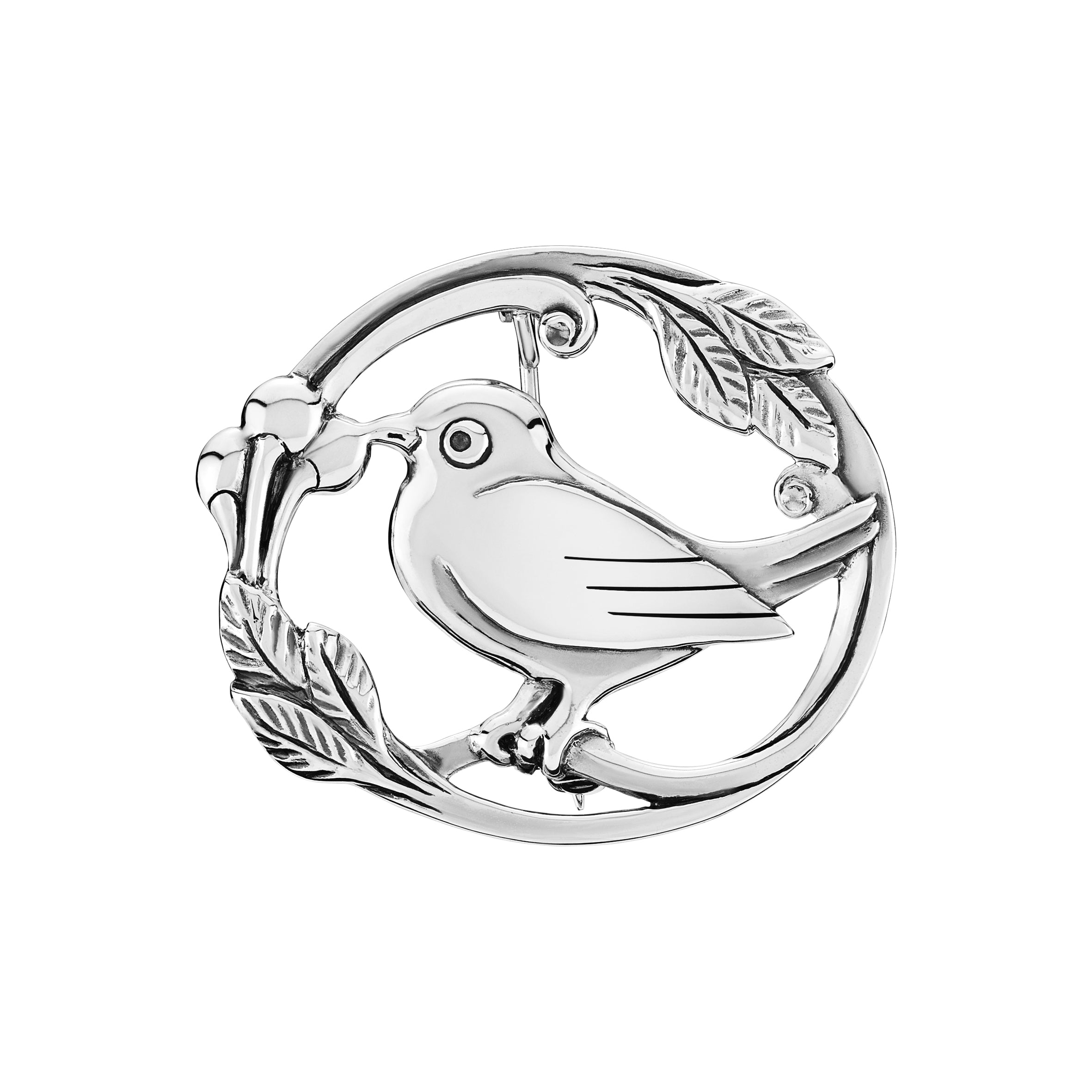 Lund Copenhagen Sølv Broche med Fugl 9041173