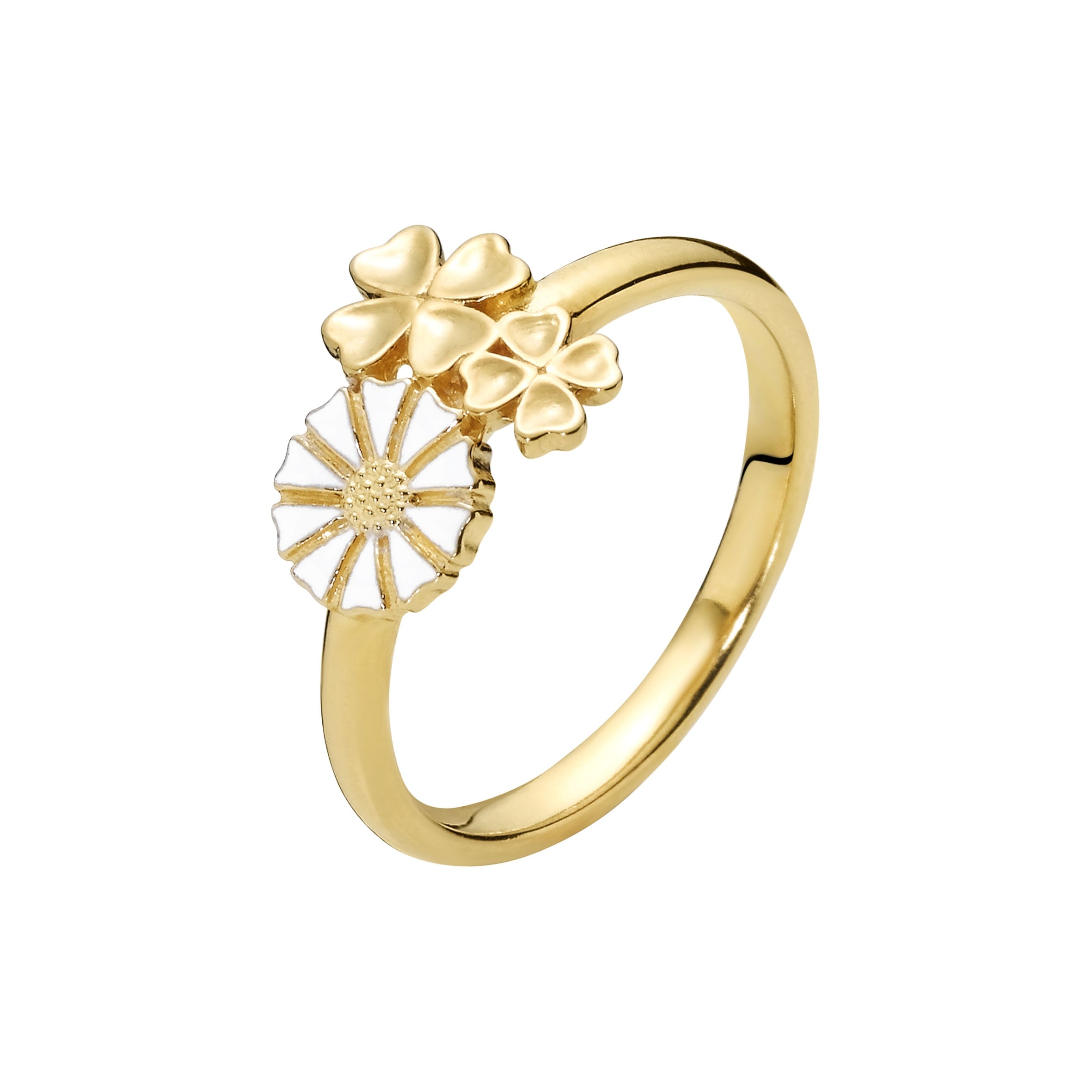 Lund Copenhagen Marguerit Ring med Firkløver 9075072-M