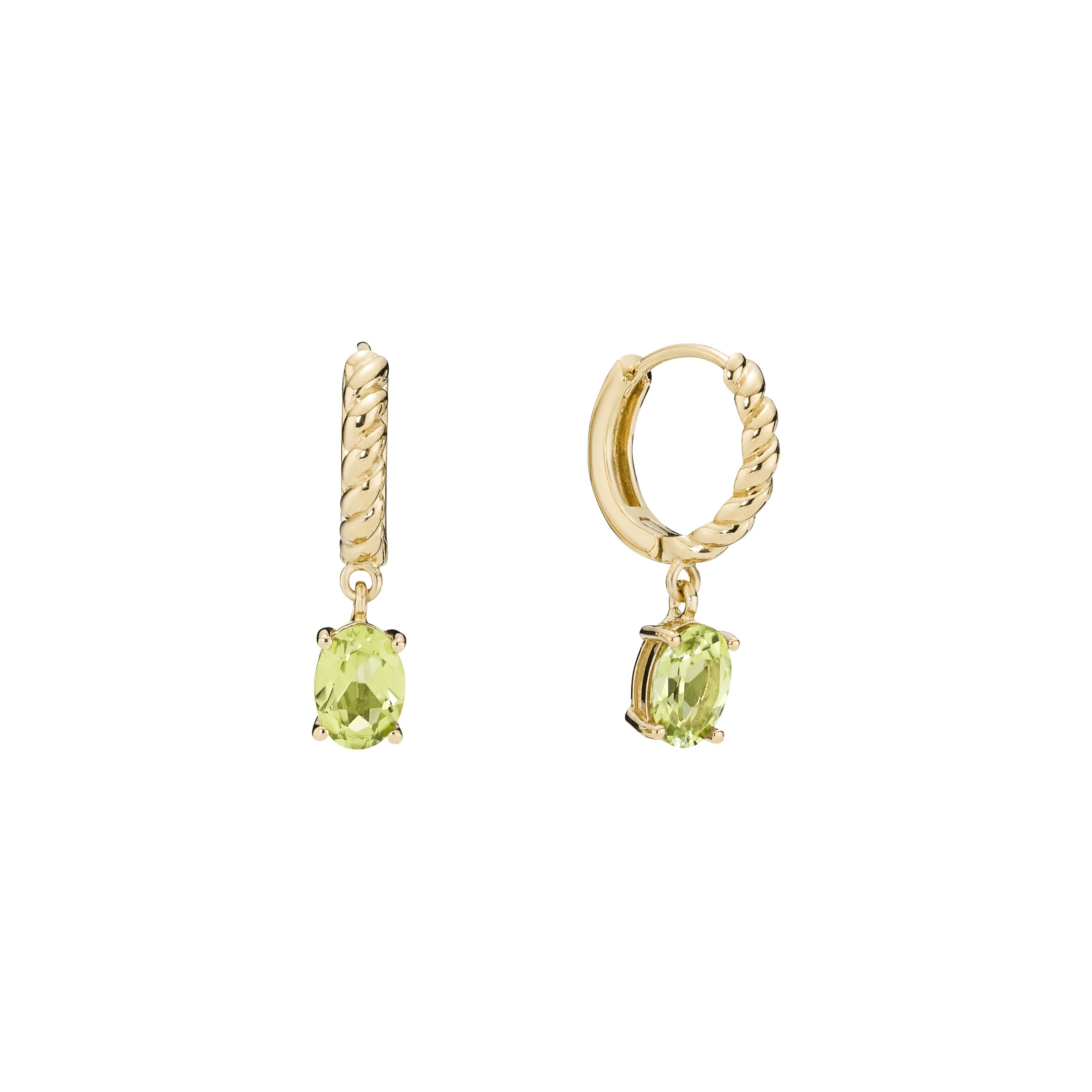 Lund Copenhagen Forgyldt Snoret Creol med Peridot 9091245-49-F