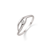 Sttøvring Design 8kt Hvidgulds Ring med Zirkonia 92232016