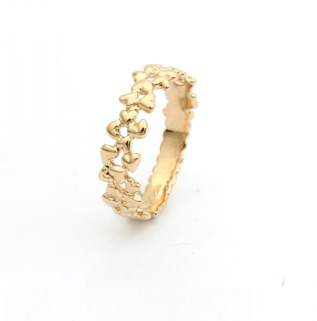 Per Borup Lille Hearts Ring 14kt Guld 940R
