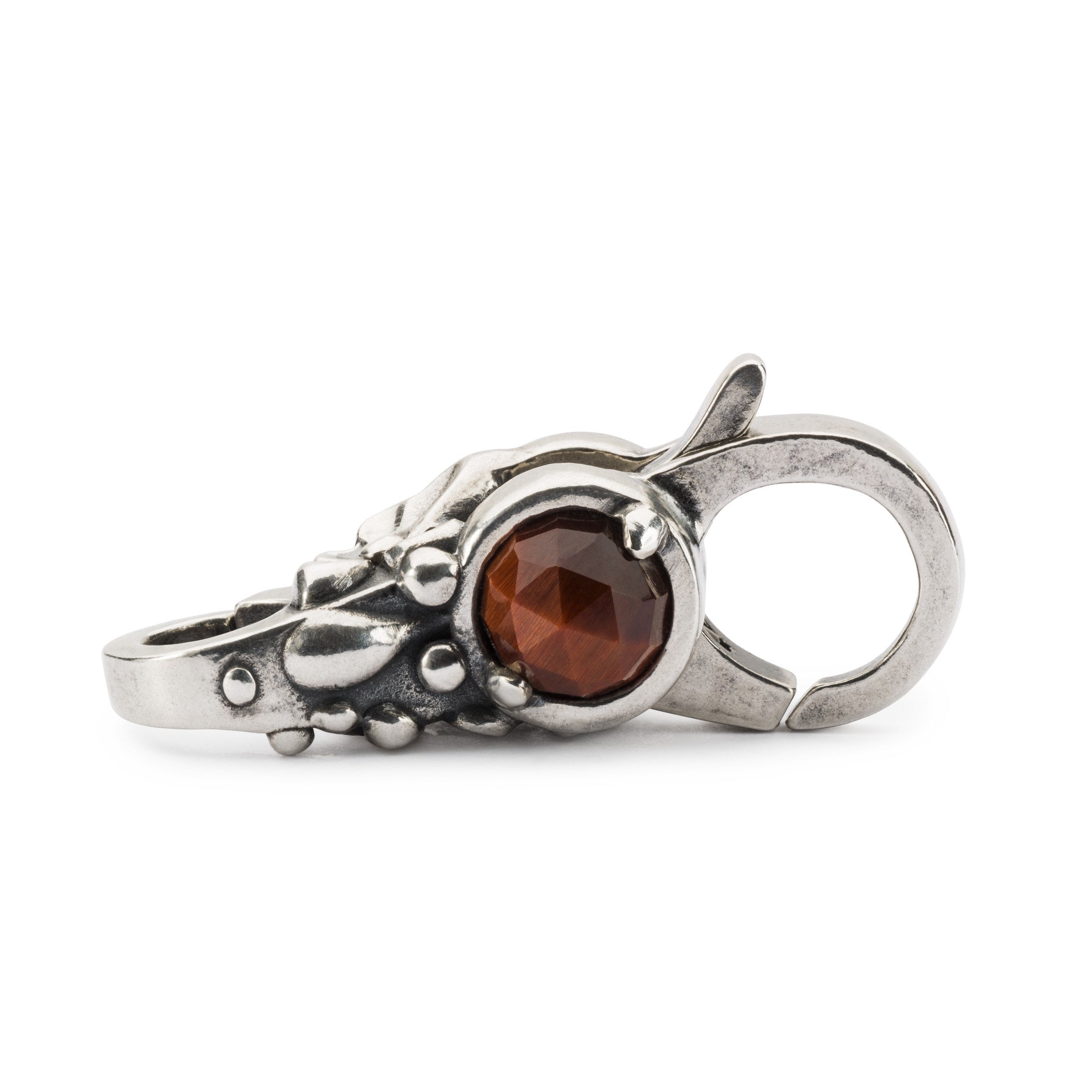 Trollbeads/Troldekugler Rød Tigerøje Lås TAGLO-00090