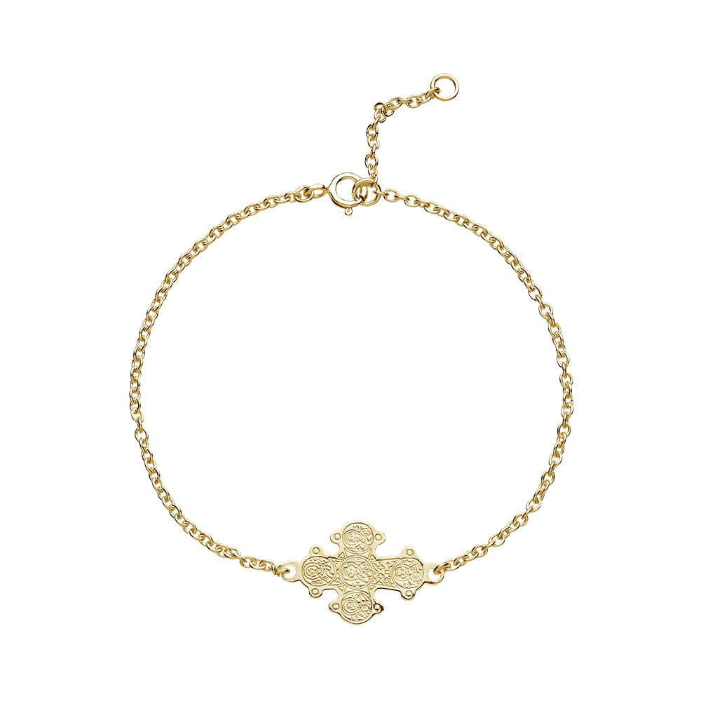 Lund Copenhagen Forgyldt Armbånd med Stor Dagmarkors 97019-F