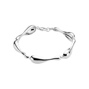 Lund Copenhagen Sølv Armbånd med Dråbeformet Led 9729919