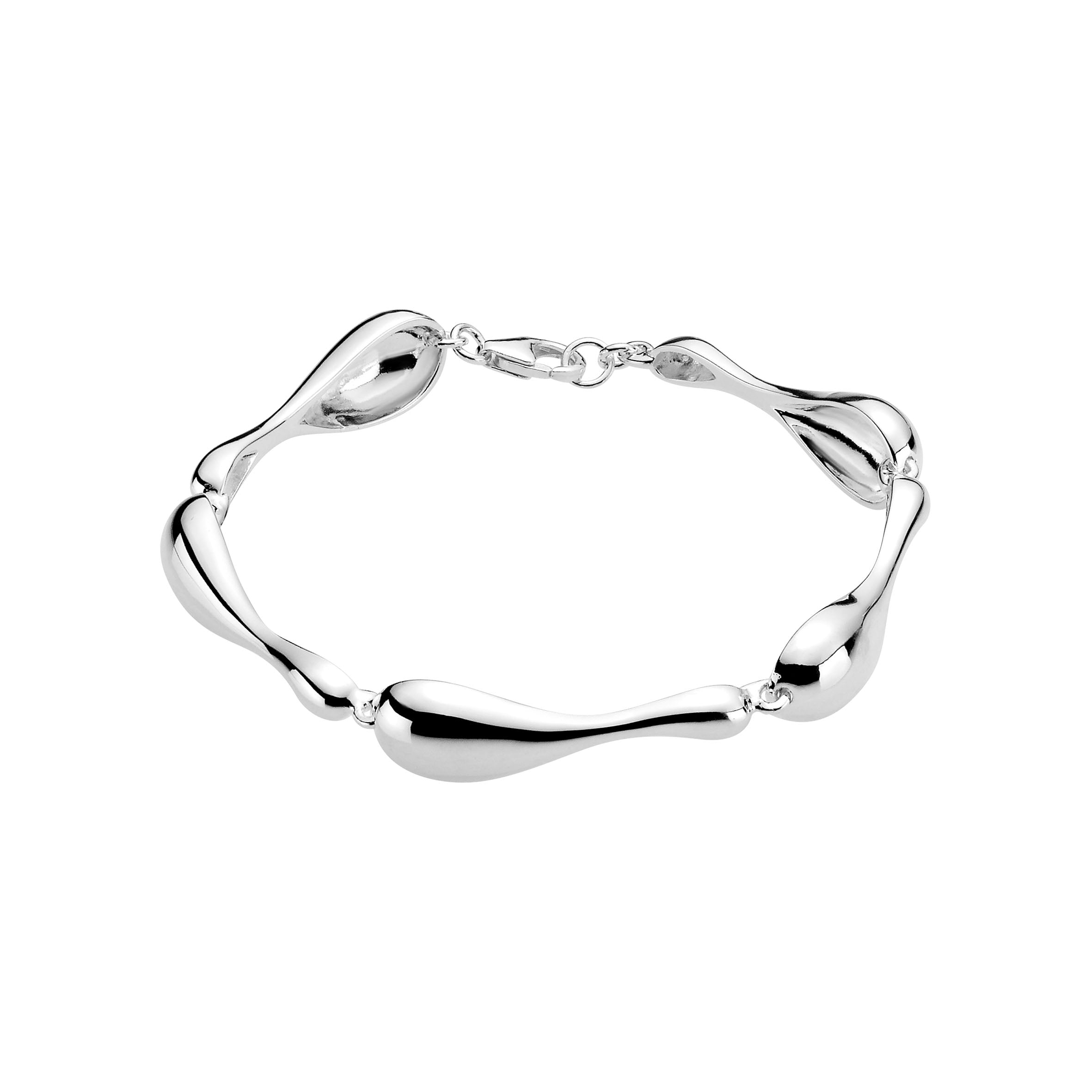 Lund Copenhagen Sølv Armbånd med Dråbeformet Led 9729919