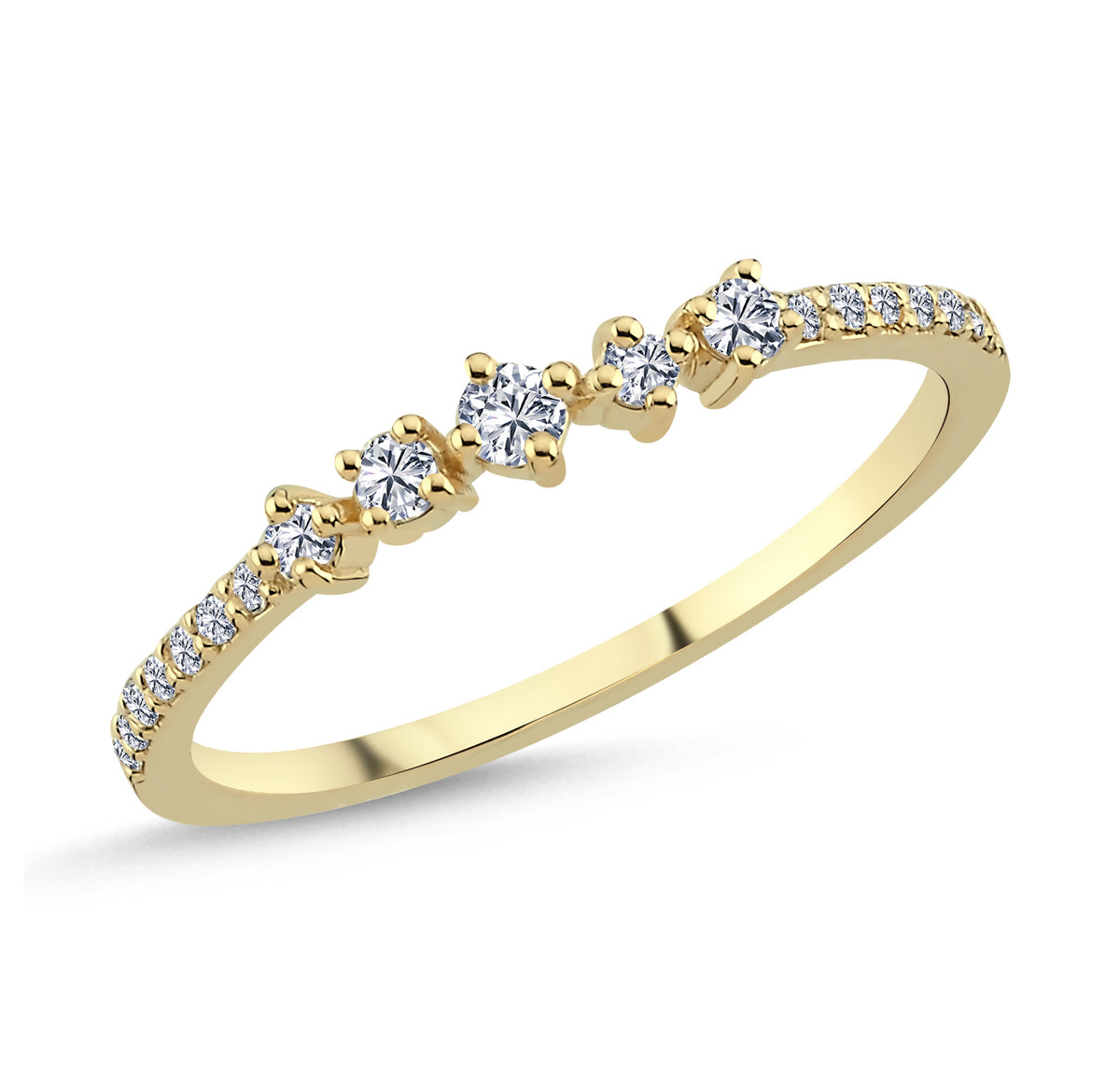 Nuran Noelle Ring i 14kt Guld med 0,21ct brillanter