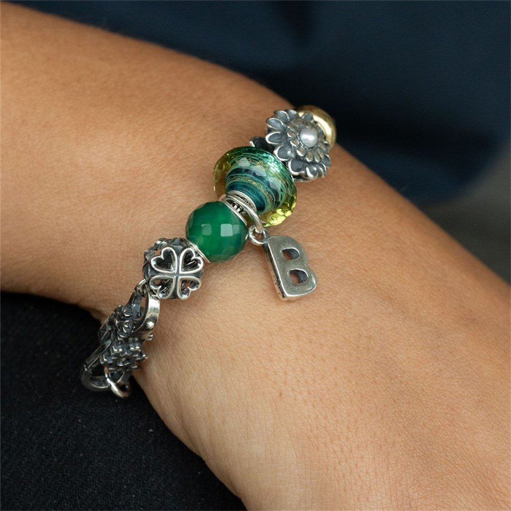 Trollbeads/Troldekugler Bogstav B kvast TAGBE-20271