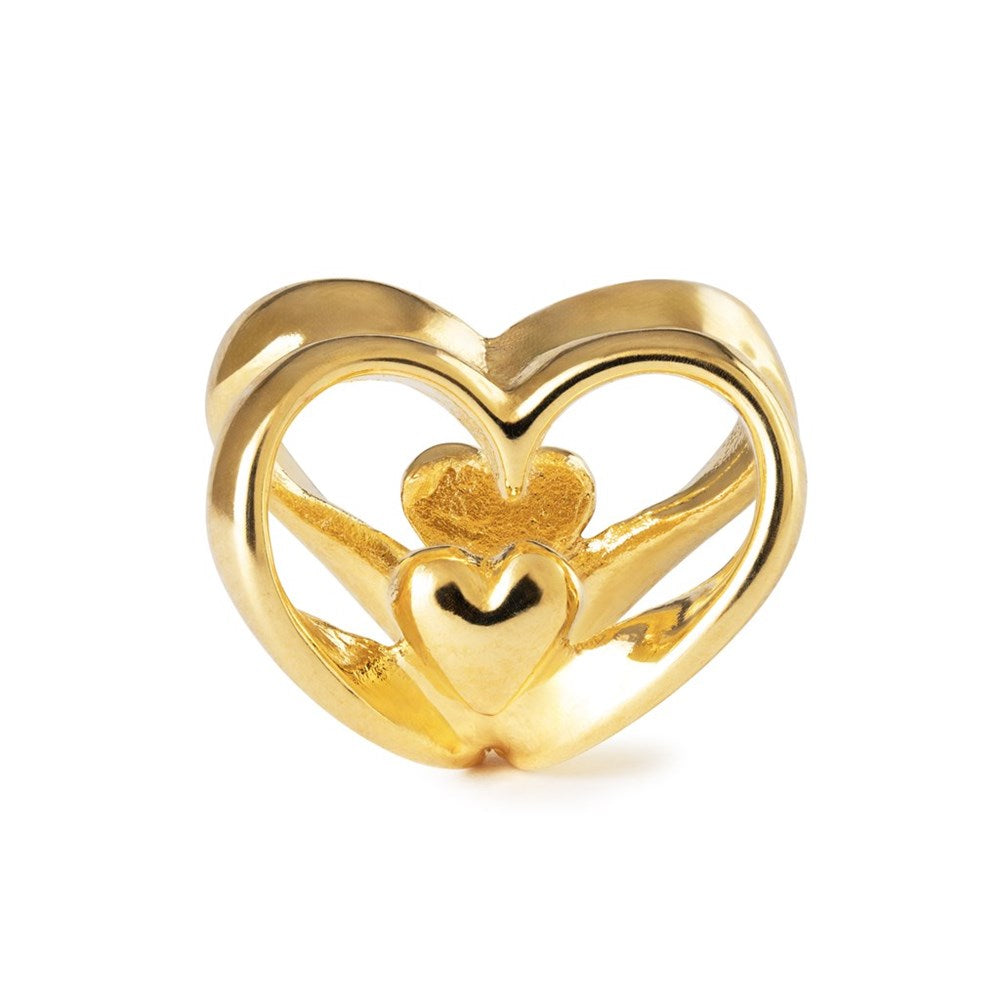 Trollbeads/Troldekugler Hjerte til hjerte, forgyldt TGPBE-40003