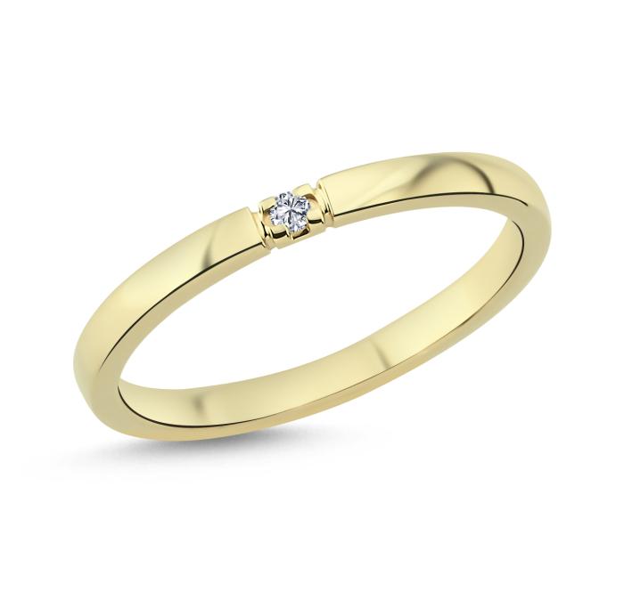 Nuran Unite Alliancering 8kt Guld med 0,02ct