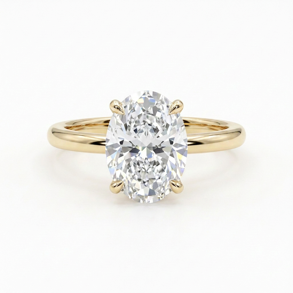 Bidstrup Design 14kt Guld ring med 2,0ct Oval Lab-grown diamant