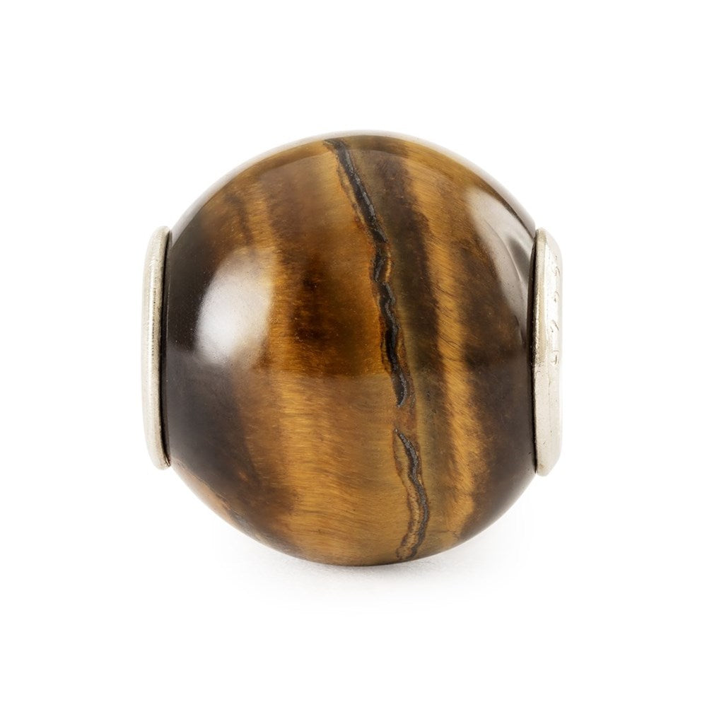 Trollbeads/Troldekugler Rund gul tigerøje TSTBE-00042