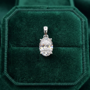 Bidstrup Design 14kt Hvidgulds vedhæng med 2,0ct Oval Lab-grown diamant