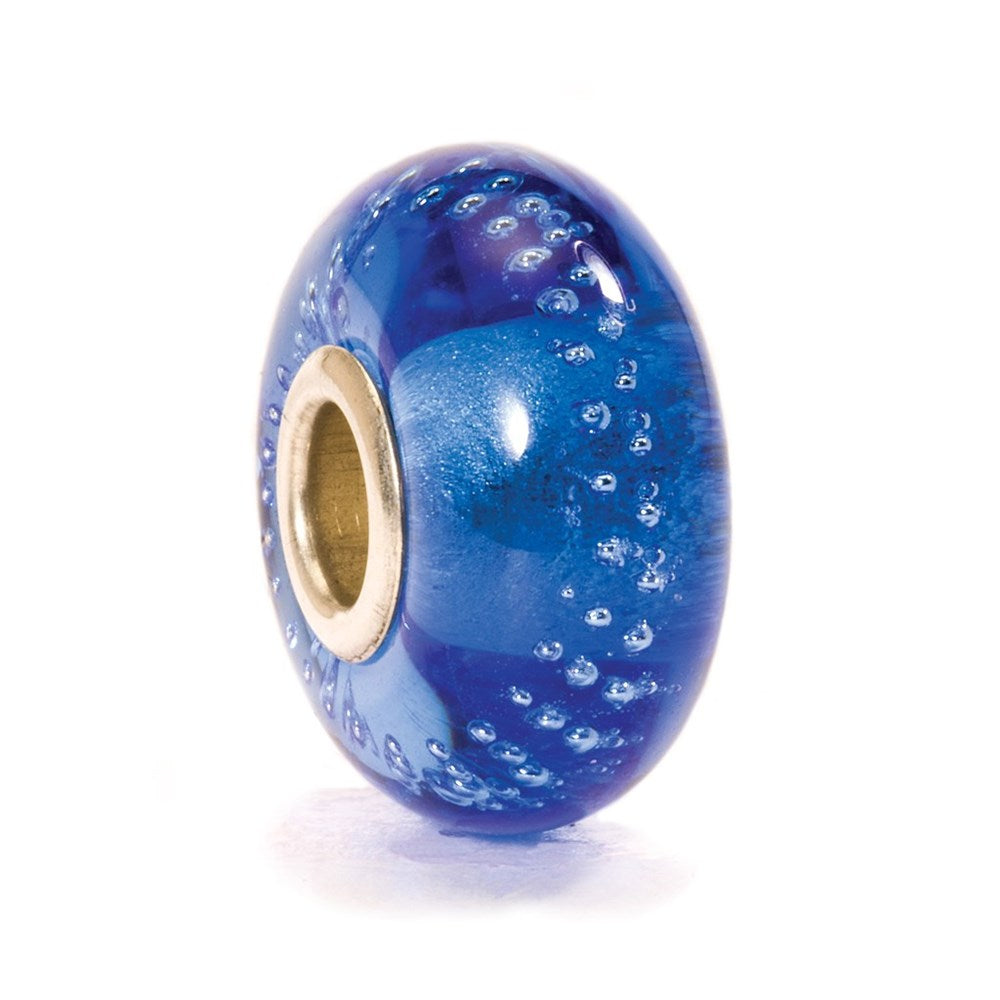Trollbeads/Troldekugler Sølvspor, blå/cerise kugle TGLBE-10055