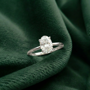 Bidstrup Design 14kt Hvidguld ring med 1,0ct Oval Lab-grown diamant