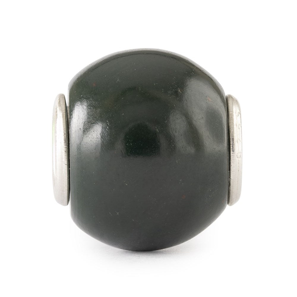 Trollbeads/Troldekugler Rund grøn chalcedon TSTBE-00043