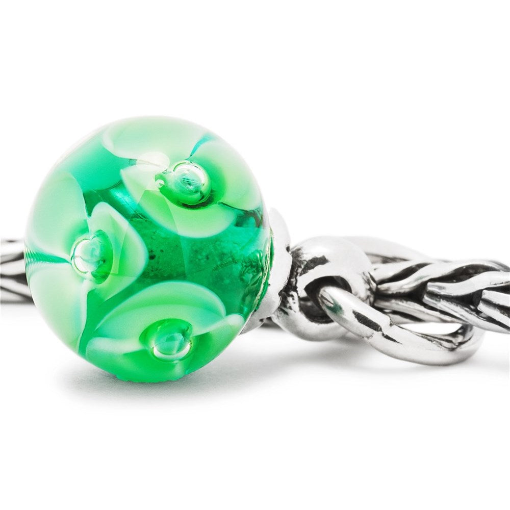 Trollbeads/Troldekugler Grøn blomster kvast TAGBE-00021