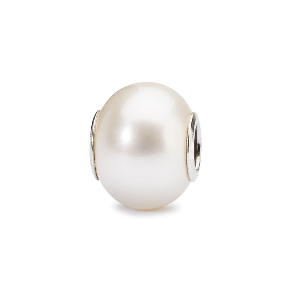 Trollbeads/Troldekugler Hvid perle kugle TAGBE-00085