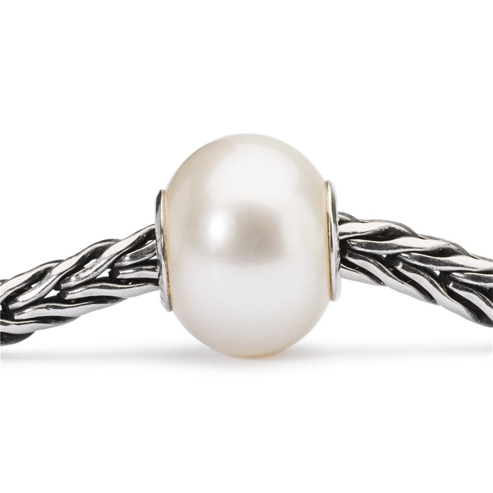 Trollbeads/Troldekugler Hvid perle kugle TAGBE-00085