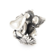 Trollbeads/Troldekugler Kastanjehjerte sølvkugle TAGBE-10293