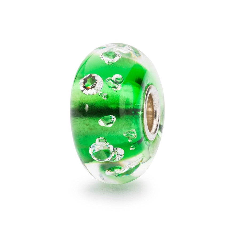 Trollbeads/Troldekugl Smaragdgrøn diamantkugle TGLBE-00075