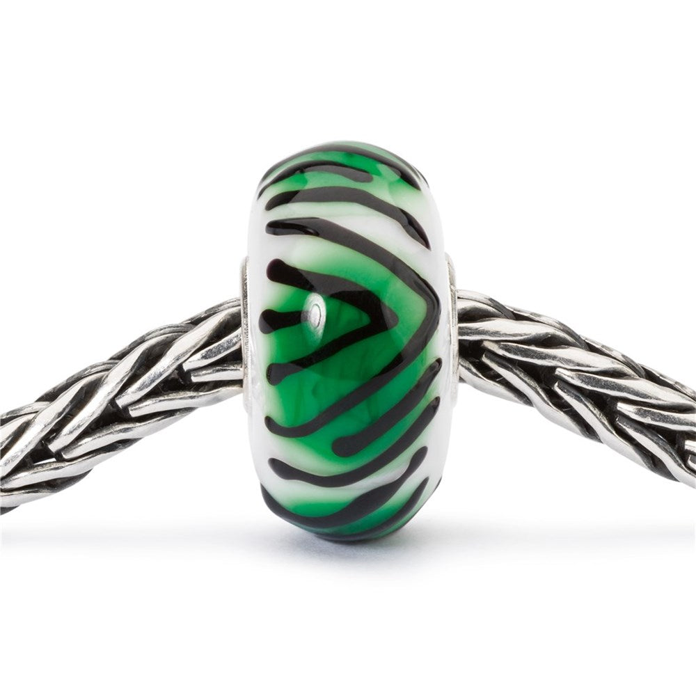 Trollbeads/Troldekugl Smaragd tiger kugle TGLBE-10422