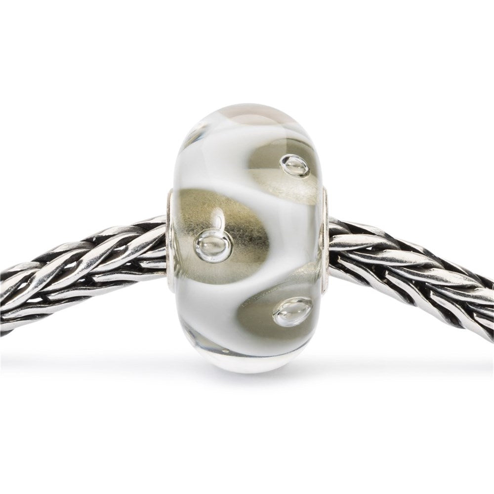 Trollbeads/Troldekugler Hvide dråber kugle TGLBE-10439