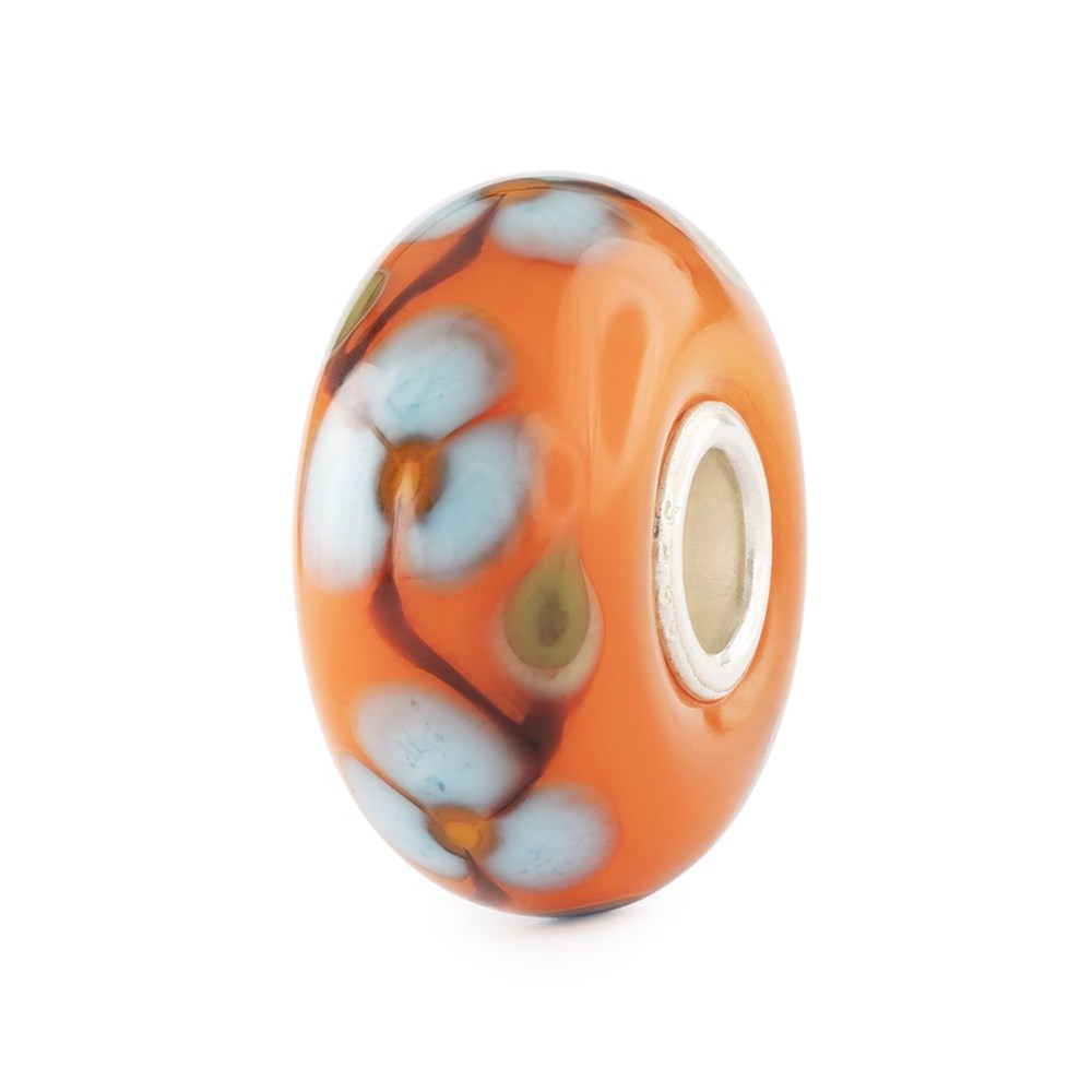 Trollbeads/Troldekugler Blå i blomst TGLBE-20466