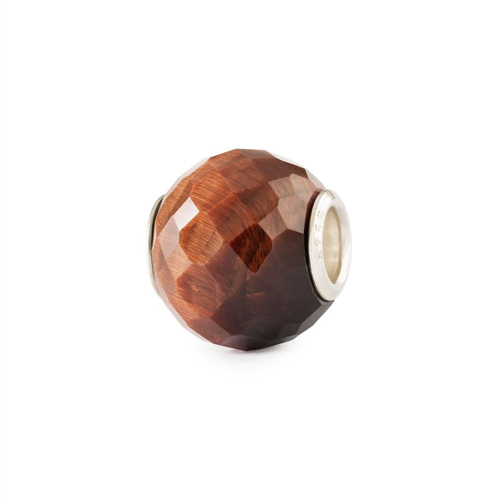 Trollbeads/Troldekugler Rund rød tigerøje facet TSTBE-00045