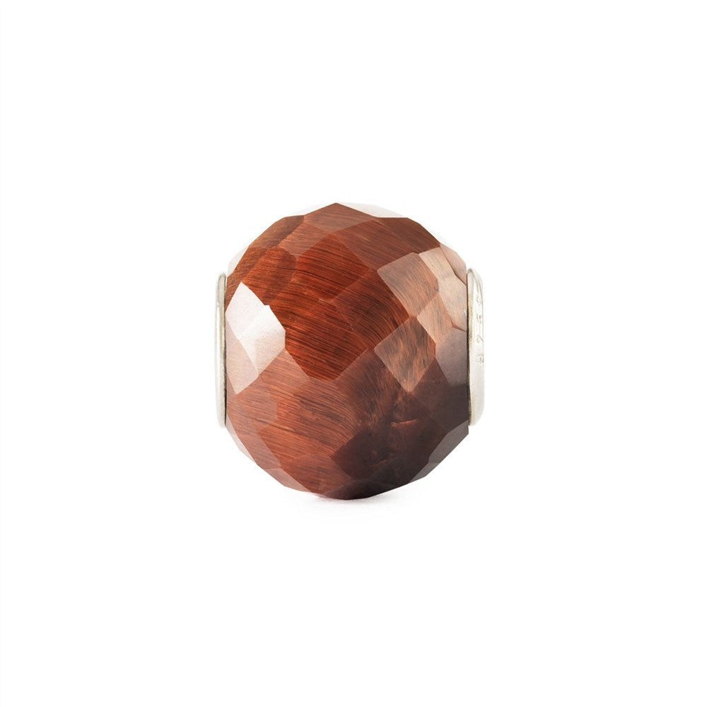 Trollbeads/Troldekugler Rund rød tigerøje facet TSTBE-00045