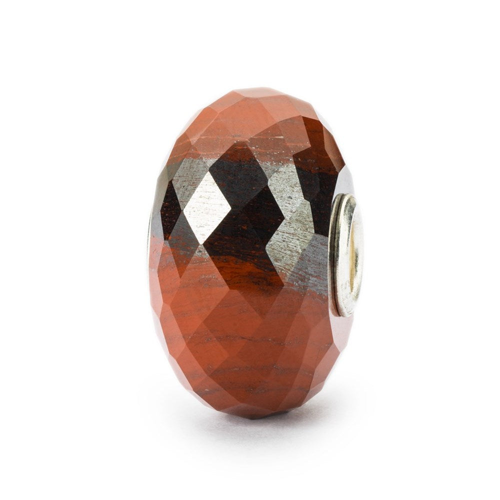 Trollbeads/Troldekugler Rød chalcedon med hematit kugle TSTBE-20039
