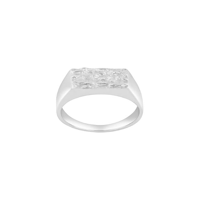 SON of NOA Sølv Ring med Rustik Plade 19250030956