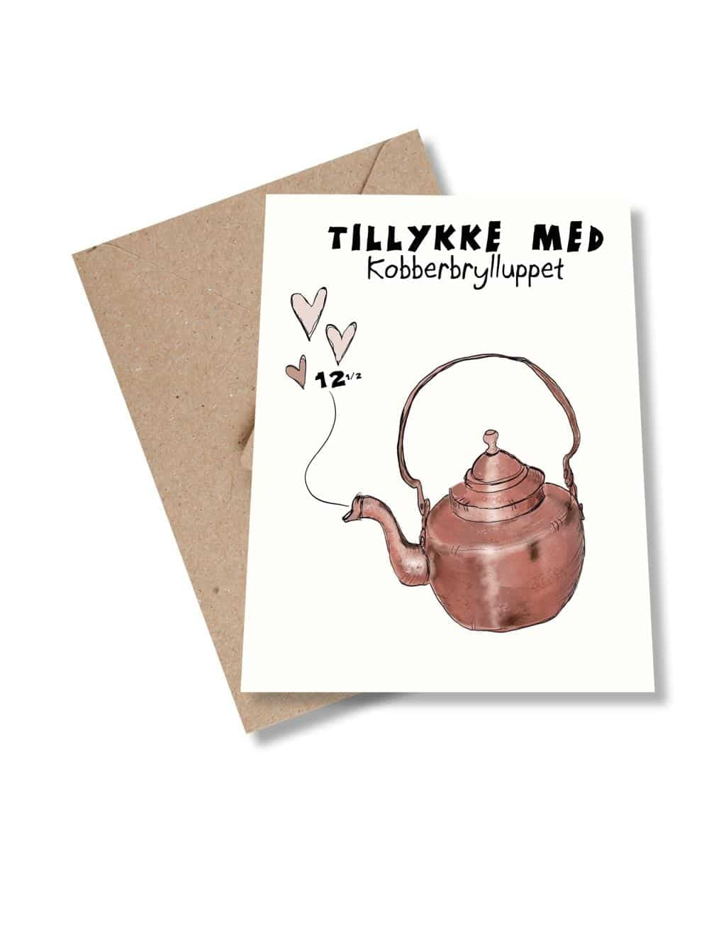 Tillykke med Kobberbrylluppet Kort A6