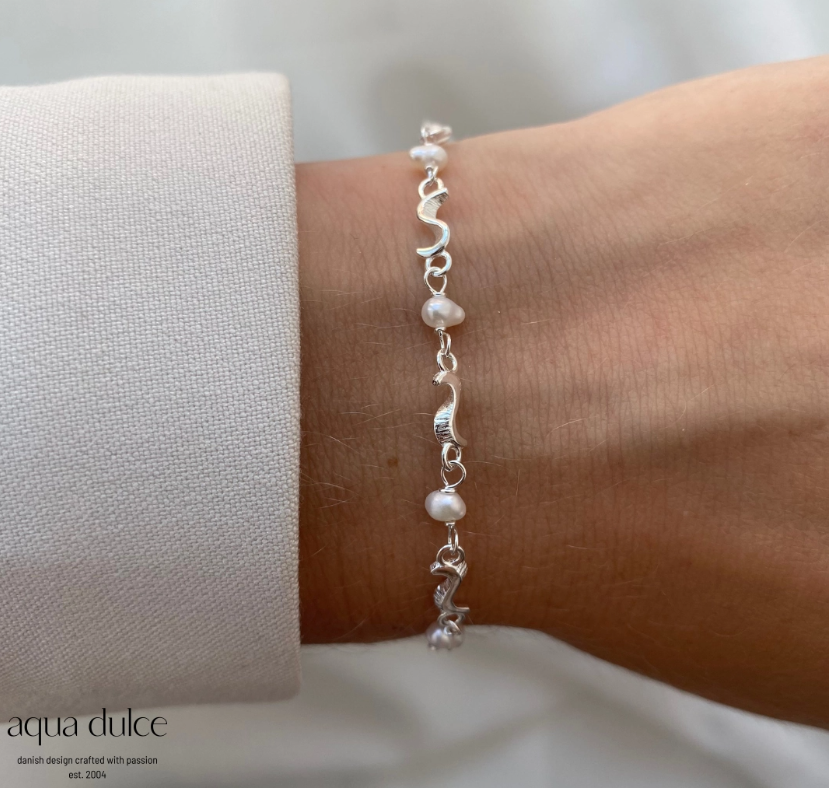 Aqua Dulce Rhumba Pearl Armbånd i Sølv 5105