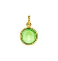 Susanne Friis Bjørner Forgyldt Vedhæng med Peridot Krystal 1845-2-200