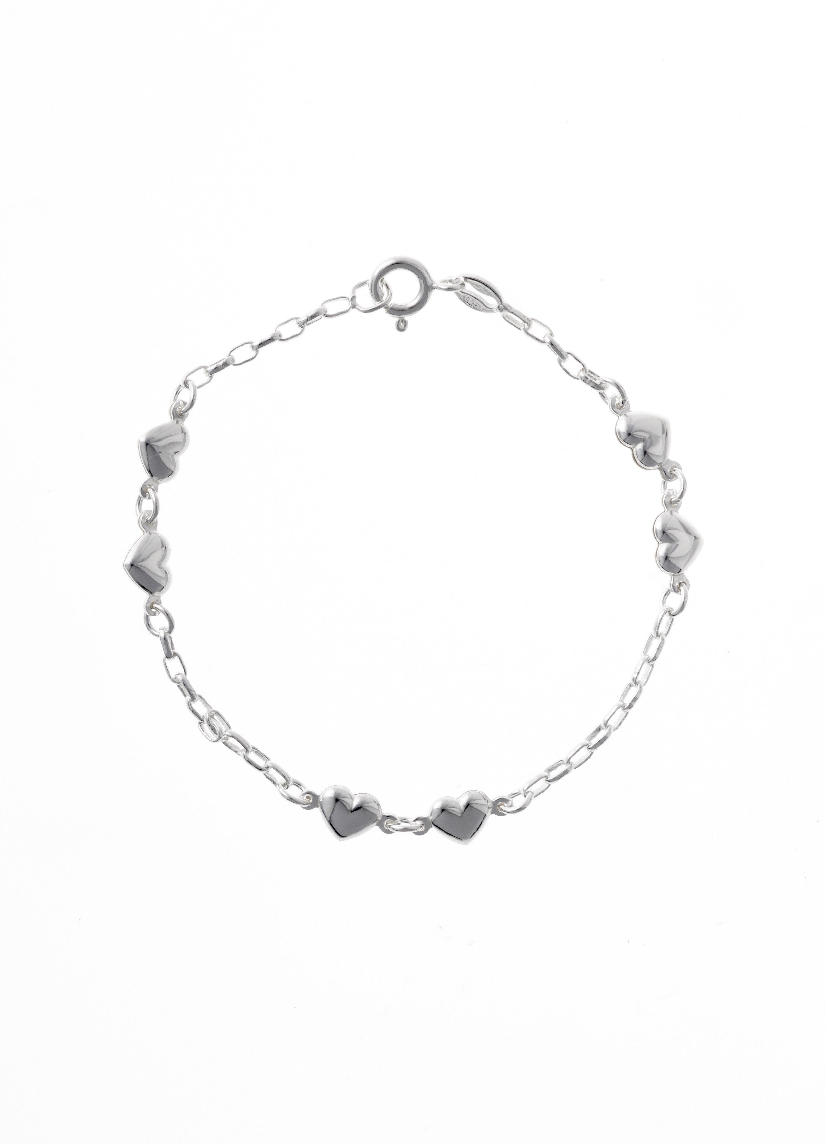 Lund Copenhagen Sølv Børne Armbånd med Hjerter 9740316