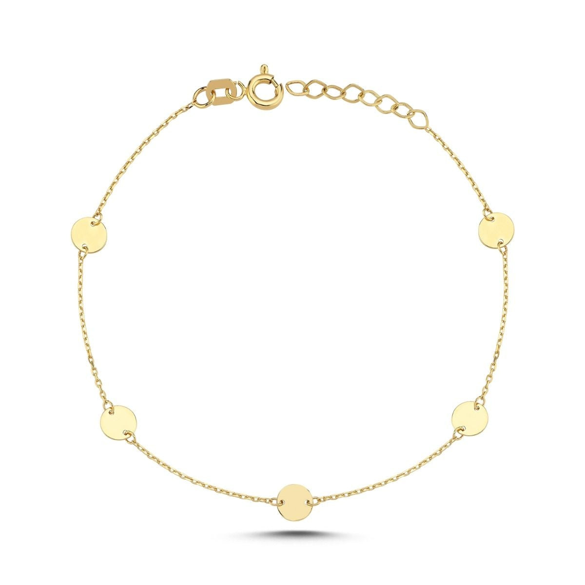 Melfia 14kt Guld Armbånd med 5 Coins 2304 115F