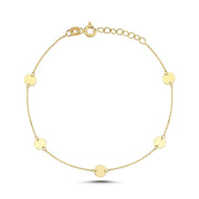 Melfia 14kt Guld Armbånd med 5 Coins 2304 115F