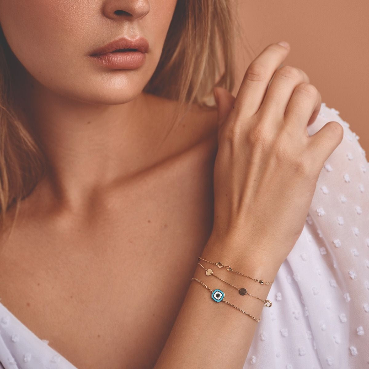 Melfia 14kt Guld Armbånd med 5 Coins 2304 115F