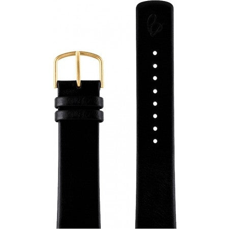 Arne Jacobsen Sort Læder Urrem 20mm