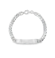 BNH Sølv Panser Armbånd med Plade 1,85/6,0mm - 18,5cm