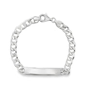 BNH Sølv Panser Armbånd med Plade 2,05/6,6mm - 21cm