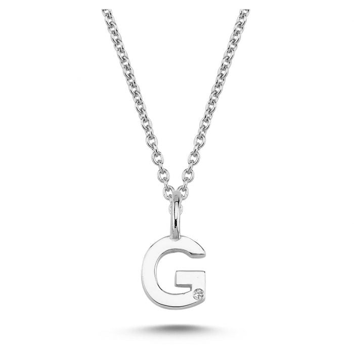 Nuran 14kt Guld Bogstav G Vedhæng med Diamant V2200-G 0005