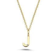 Nuran 14kt Guld Bogstav J Vedhæng med Diamant V2200-J 0005