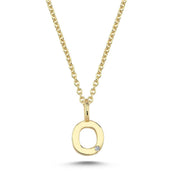 Nuran 14kt Guld Bogstav O Vedhæng med Diamant V2200-O 0005