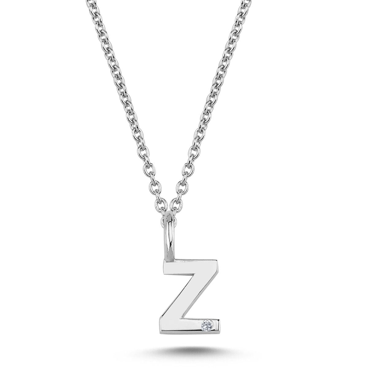 Nuran 14kt Guld Bogstav Z Vedhæng med Diamant V2200-Z 0005
